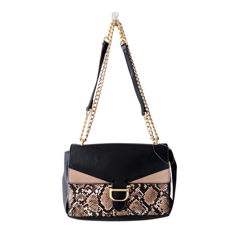 Nine West Snakeskin Bedford Convertible Flap Crossbody Bag